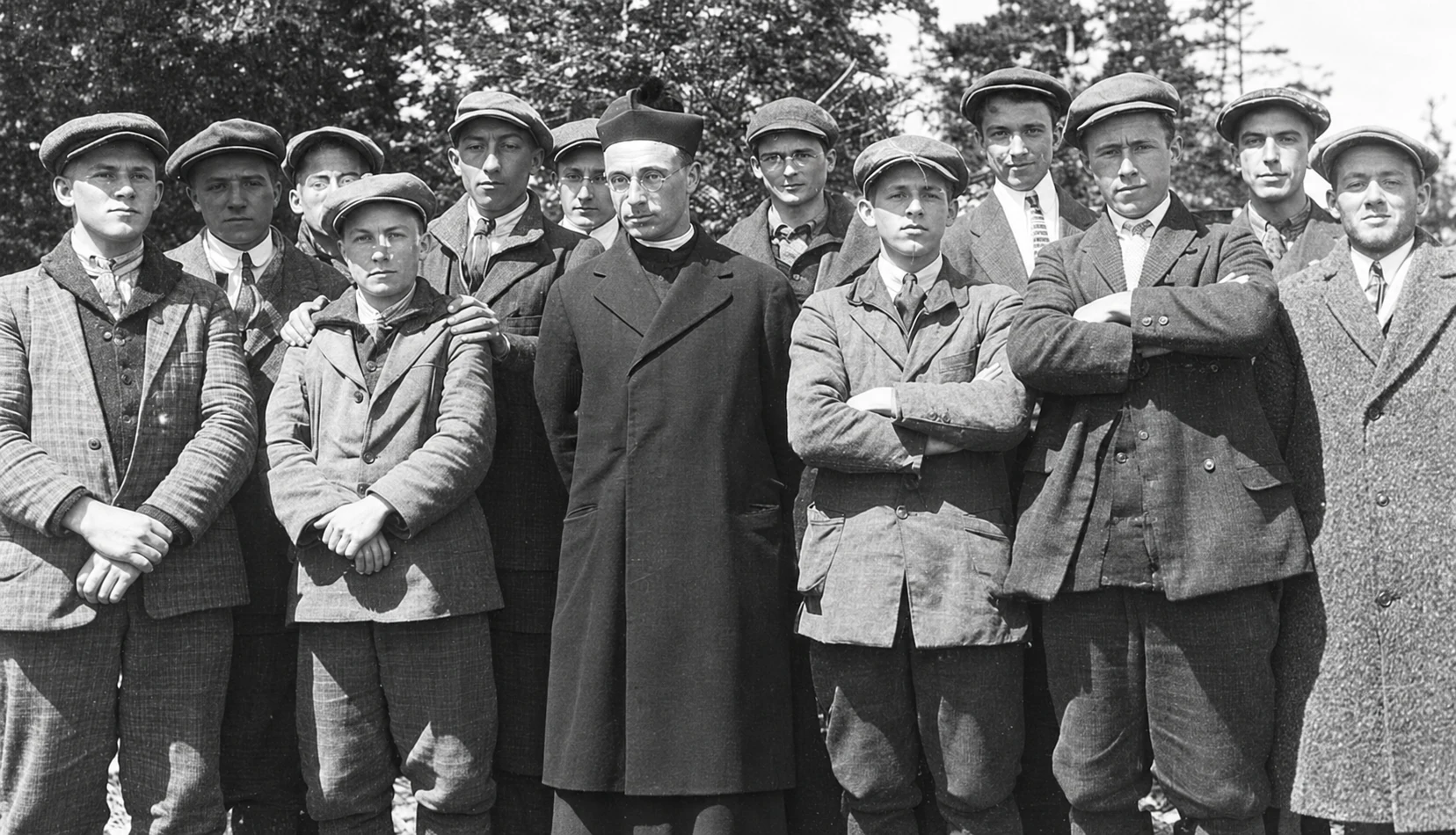 Juvénistes avec le Père François de Nugent