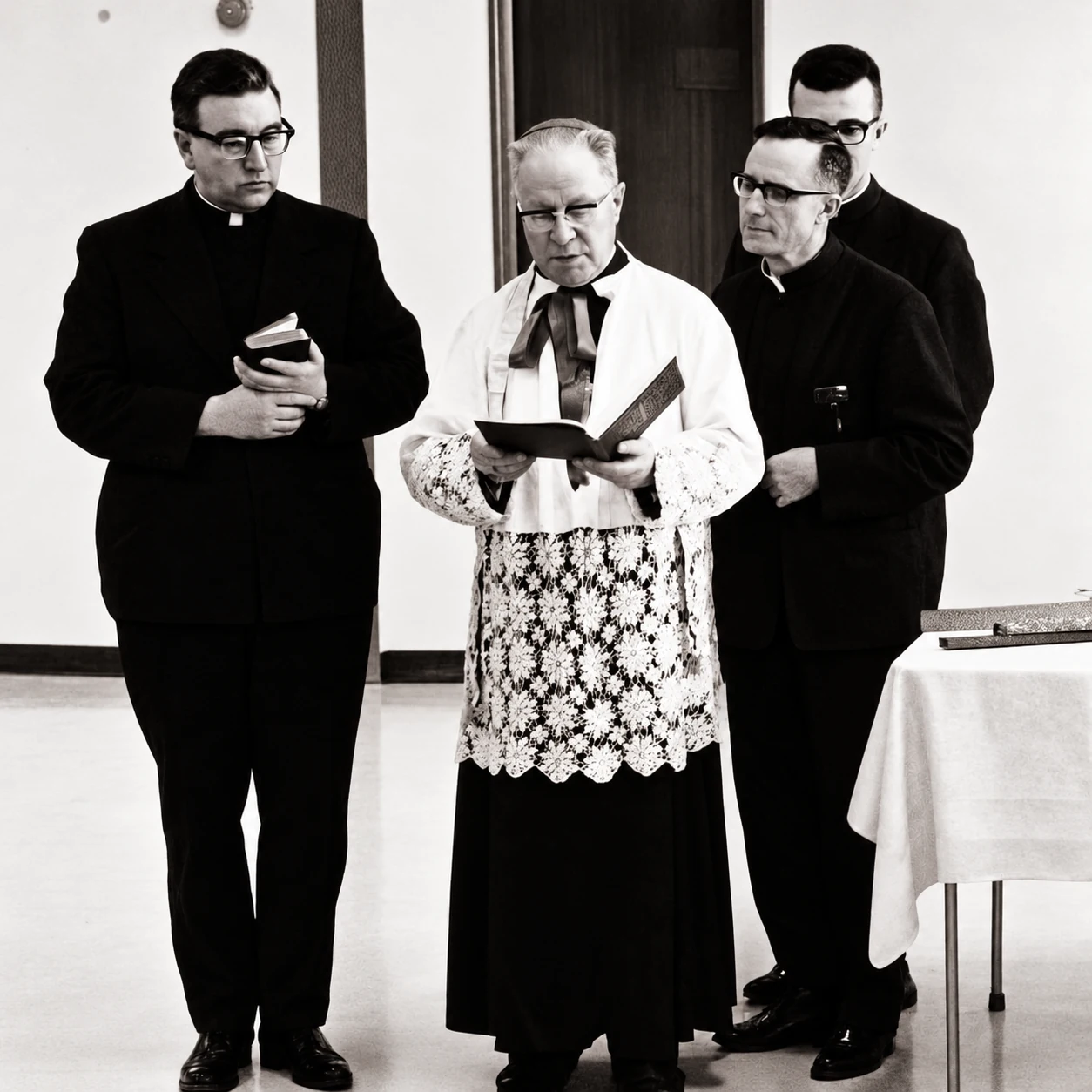Bénédiction de la résidence par Mgr C.-A. LeBlanc, automne 1966