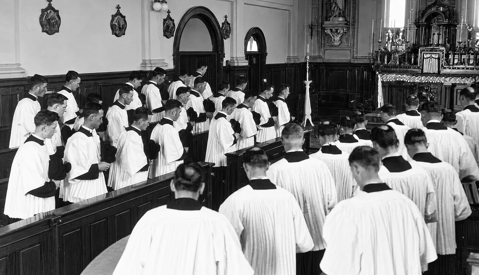 Les séminaristes à la chapelle